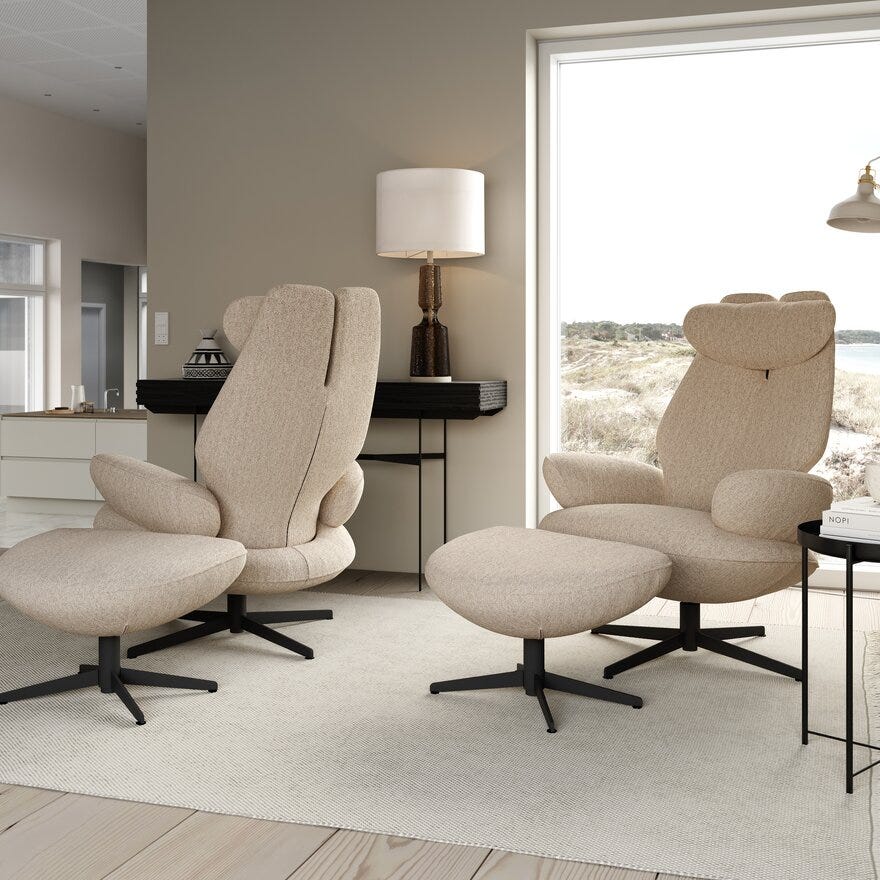 Brunstad SPLIT Hvilestol i Beige/natur