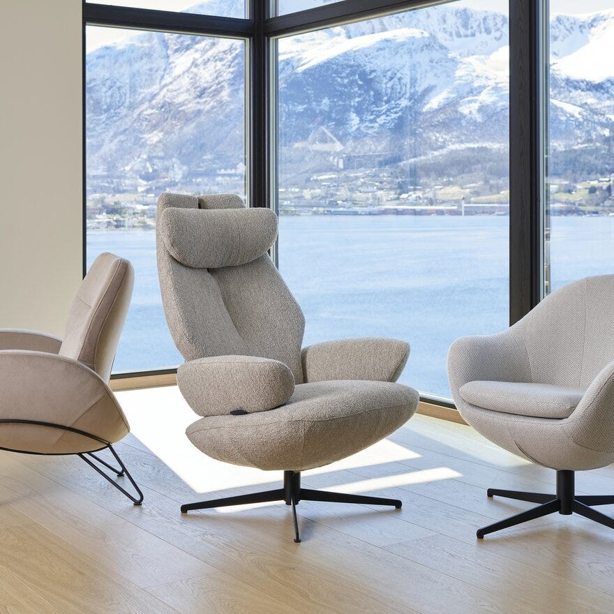 Brunstad SPLIT Hvilestol i Beige/natur