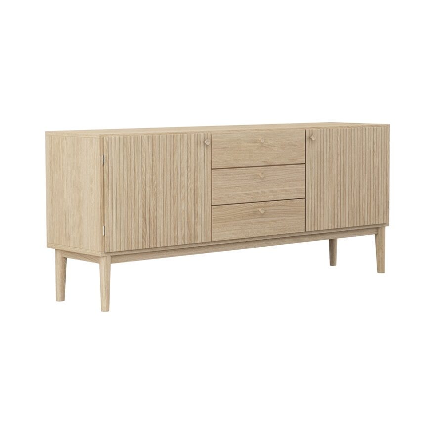 LUNA Skjenk 186x44 cm i Beige/natur