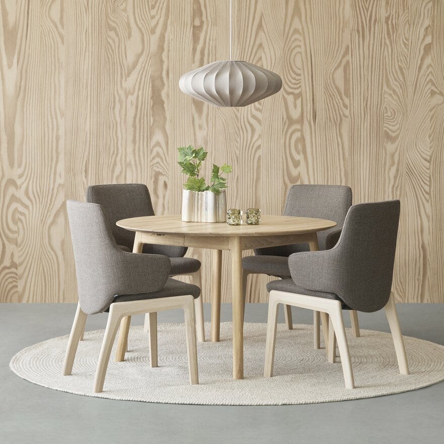 LUNA Rundt spisebord Ø120 cm i Beige/natur