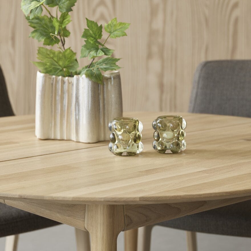 LUNA Rundt spisebord Ø120 cm i Beige/natur