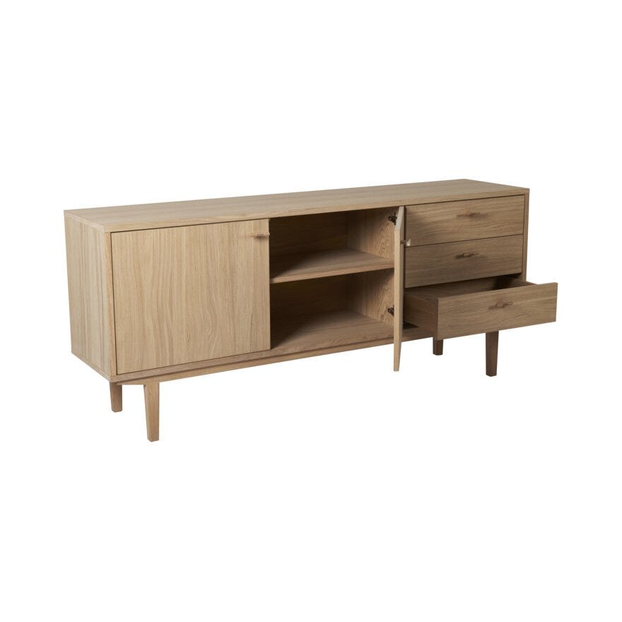 MALMØ Skjenk 186x44 cm i Beige/natur