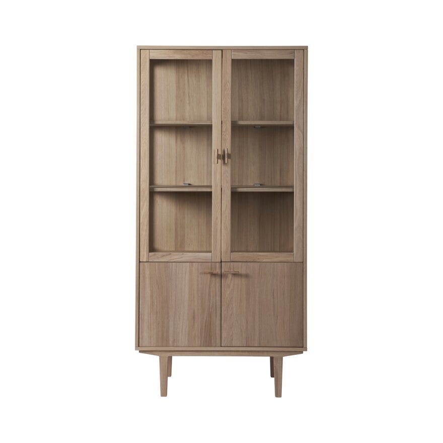 MALMØ Vitrineskap 90x44 cm i Beige/natur