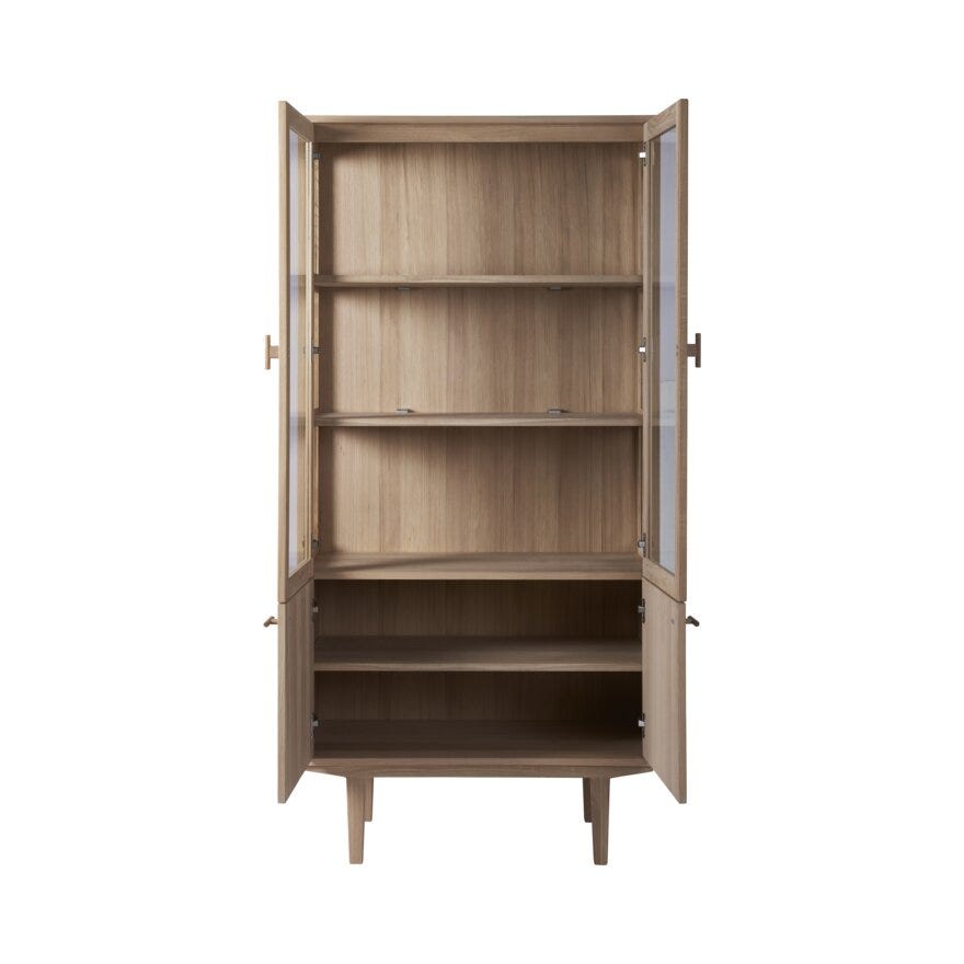 MALMØ Vitrineskap 90x44 cm i Beige/natur