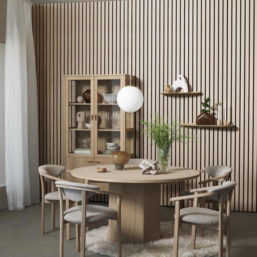 GITTE Spisestol med armlene i Beige/natur