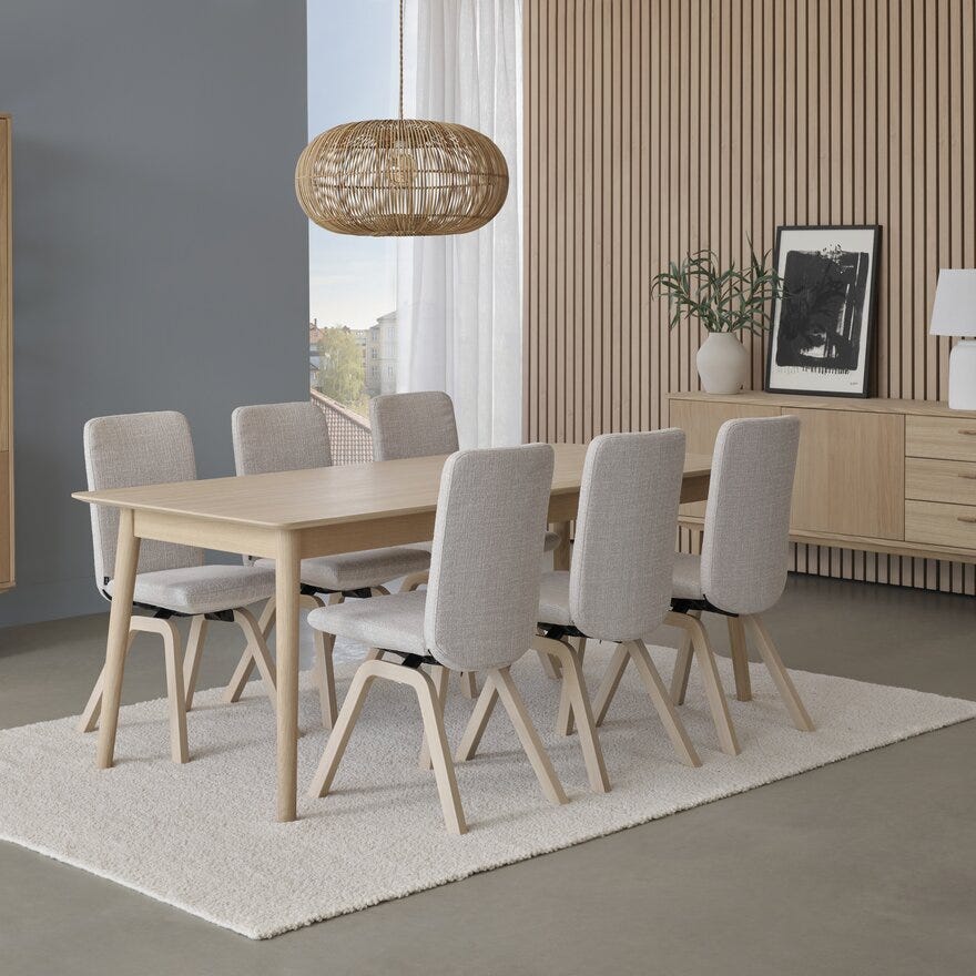 Stressless VANILLA (M) Spisestol i Hvit