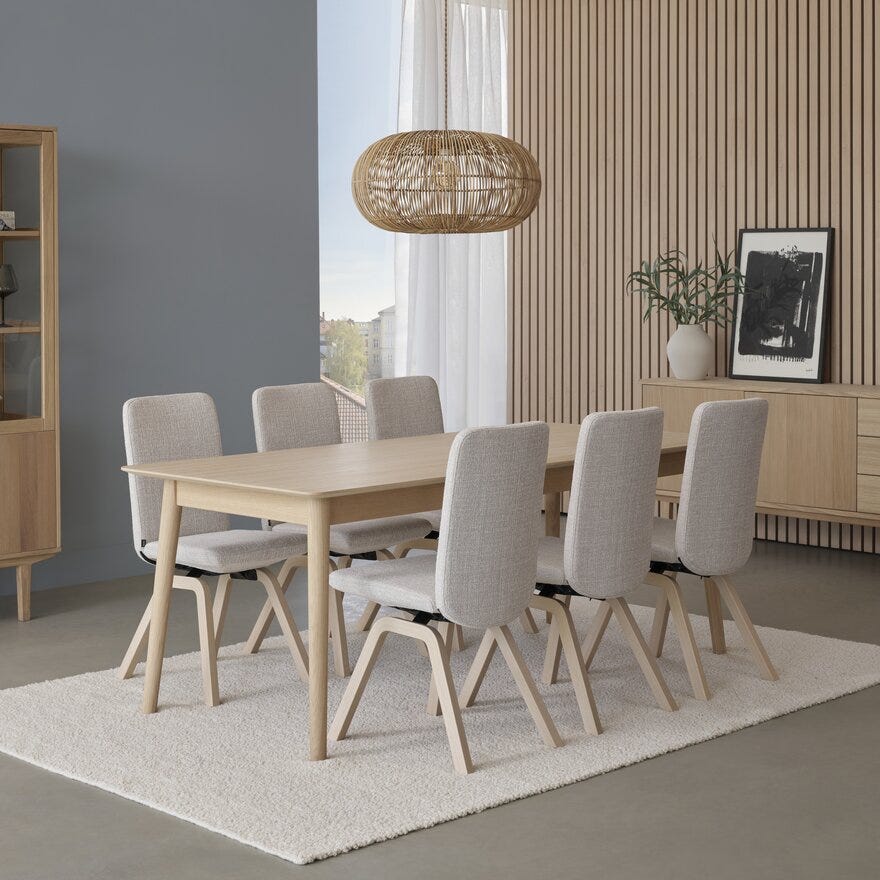 Stressless VANILLA (M) Spisestol i Hvit