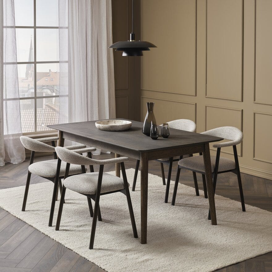 ADDI Spisestol med armlene i Beige/natur