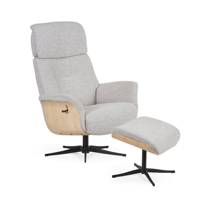 GRANDE Fotskammel i Beige/natur