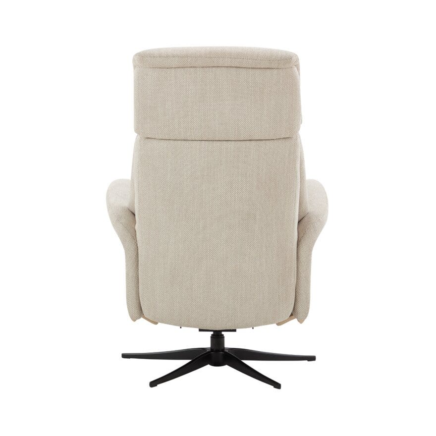 GRANDE Hvilestol med fothviler i Beige/natur
