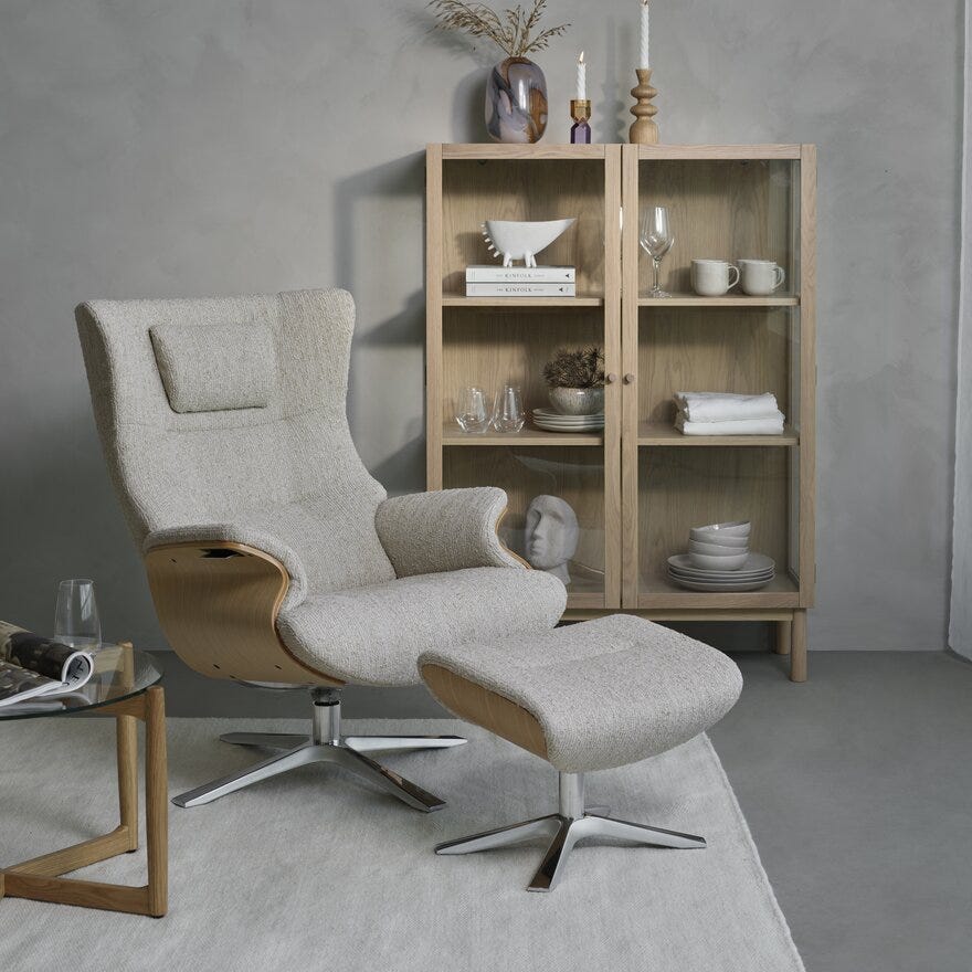 Conform AFTERWORK Fotskammel i Beige/natur