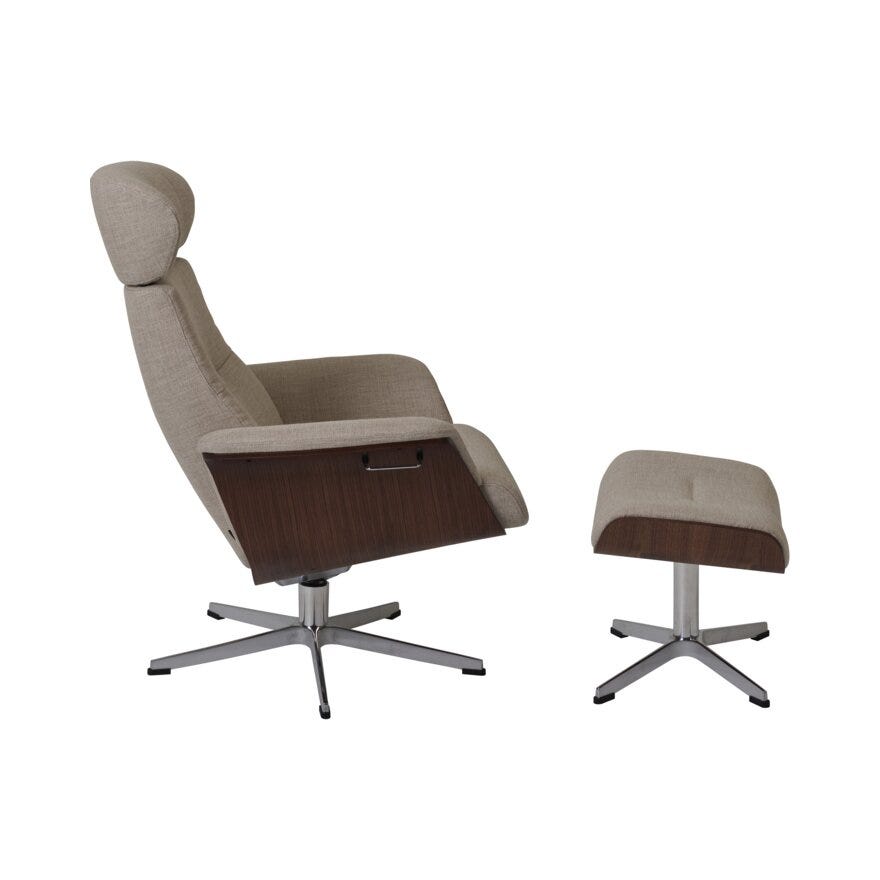 Conform TIMEOUT Fotskammel i Beige/natur designet av Jahn Aamodt