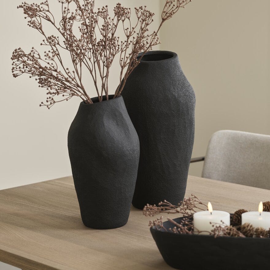 Holmen AMERA Vase H43 cm i Svart
