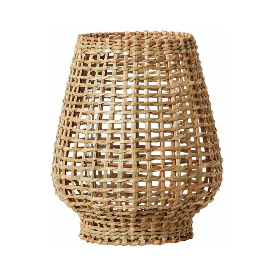 Holmen BALI Lykt H22 cm i Beige/natur