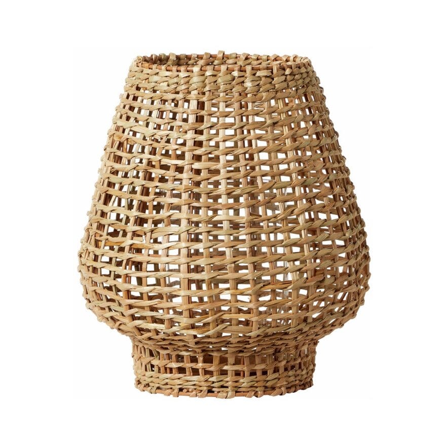 Holmen BALI Lykt H25 cm i Beige/natur