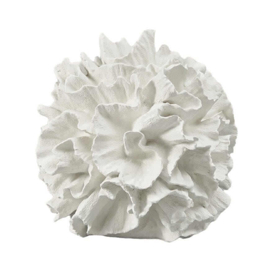 Holmen CORAL Dekor 25.4x24 cm i Hvit