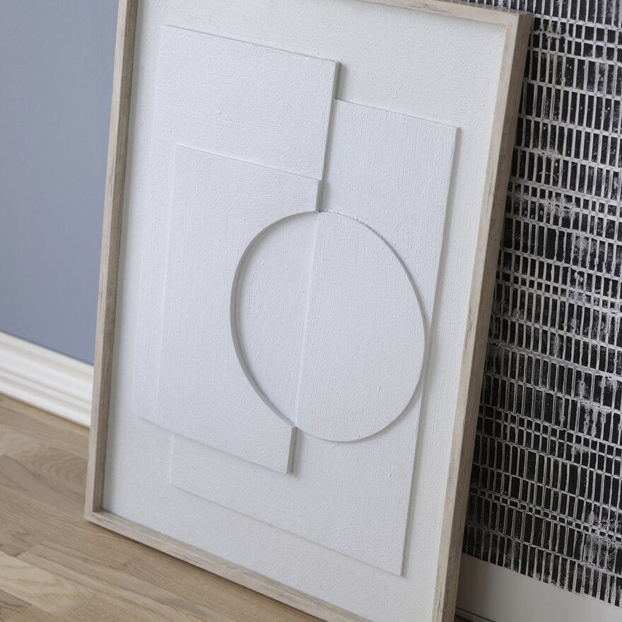 Holmen DALIA Strukturbilde 62x82 cm i Hvit