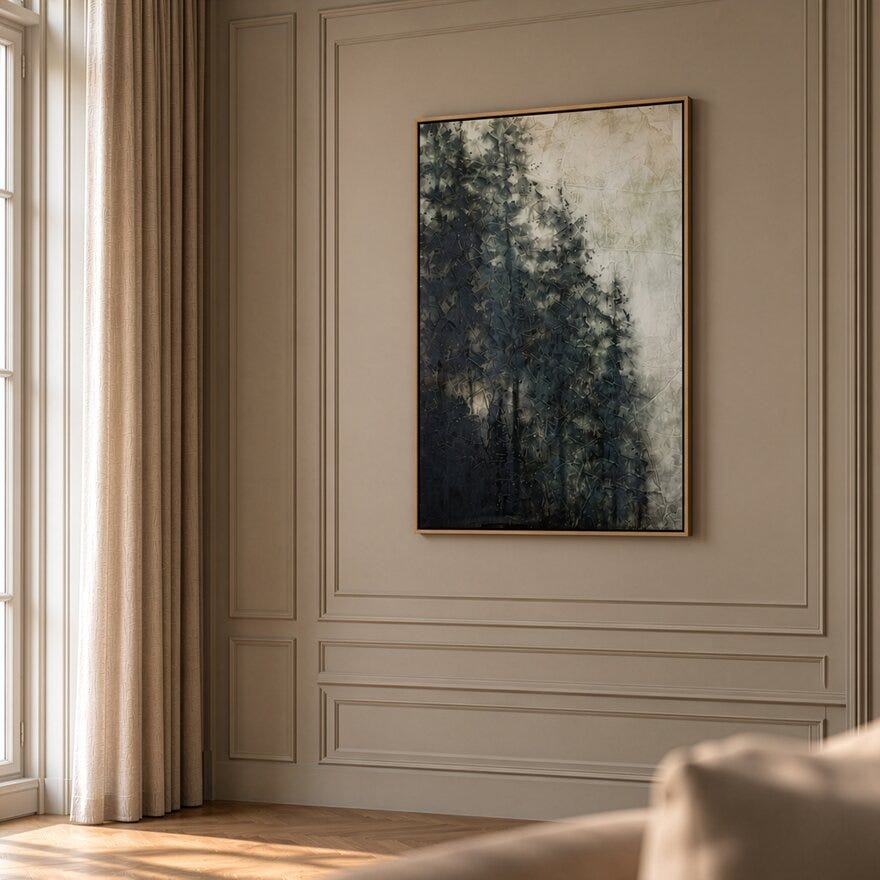 Holmen Dover grønn canvas bilde 80x120