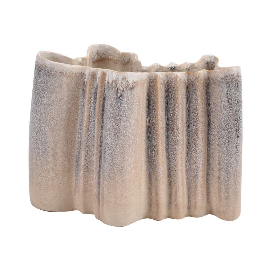 HADI Vase H18 cm i Beige/natur