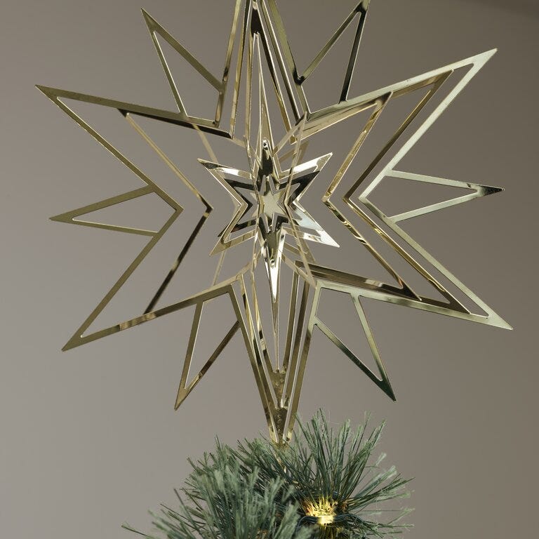 Holmen ISTIND Juletrestjerne H32 cm i Gull