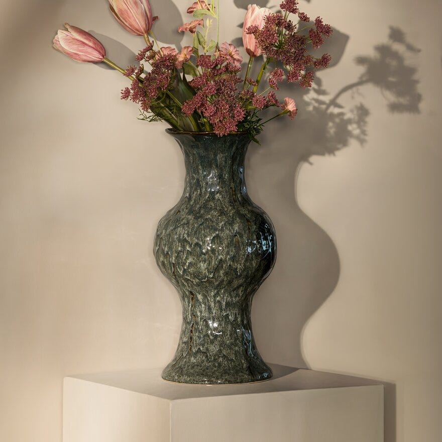 Holmen KENTUCKY Vase H44.9 cm i Grønn
