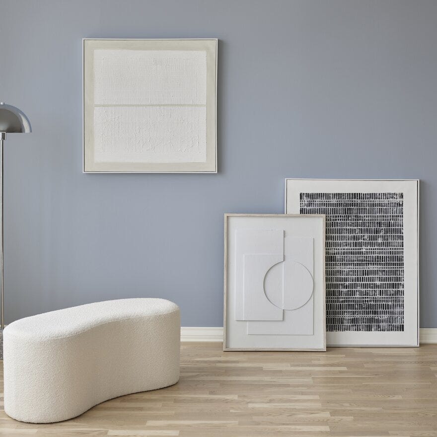 Holmen DALIA Strukturbilde 62x82 cm i Hvit