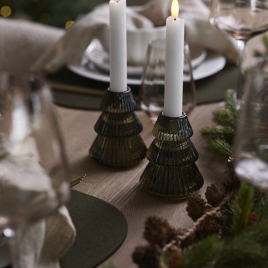 Holmen LIVI Julelysholder H10 cm i Grønn