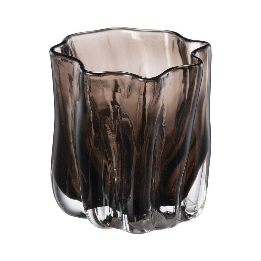 Holmen LUCA Telysholder H11 cm i Brun