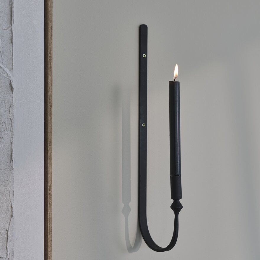Holmen NOR Vegglysestake H50 cm i Svart