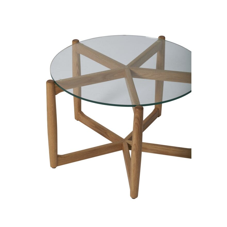 NASHVILLE Sofabord Ø60 cm i Beige/natur
