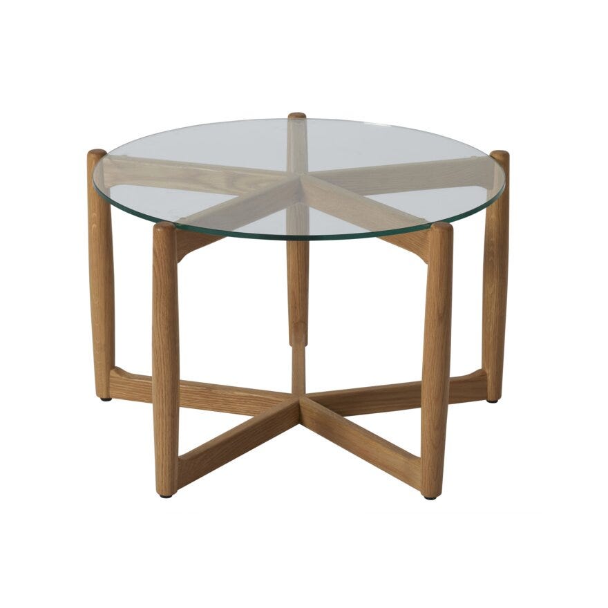 NASHVILLE Sofabord Ø60 cm i Beige/natur
