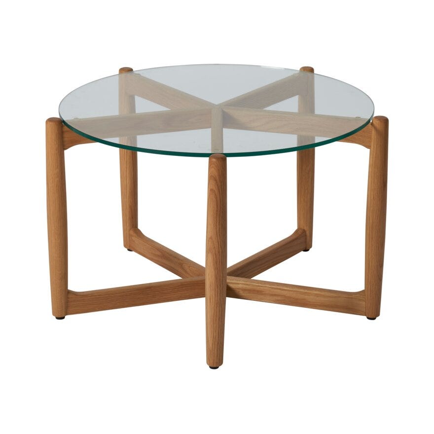 NASHVILLE Sofabord Ø60 cm i Beige/natur