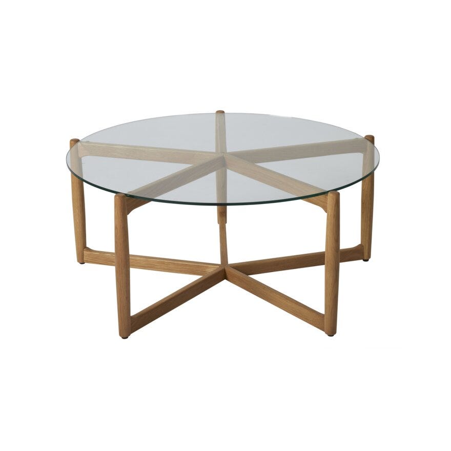 NASHVILLE Sofabord Ø90 cm i Beige/natur