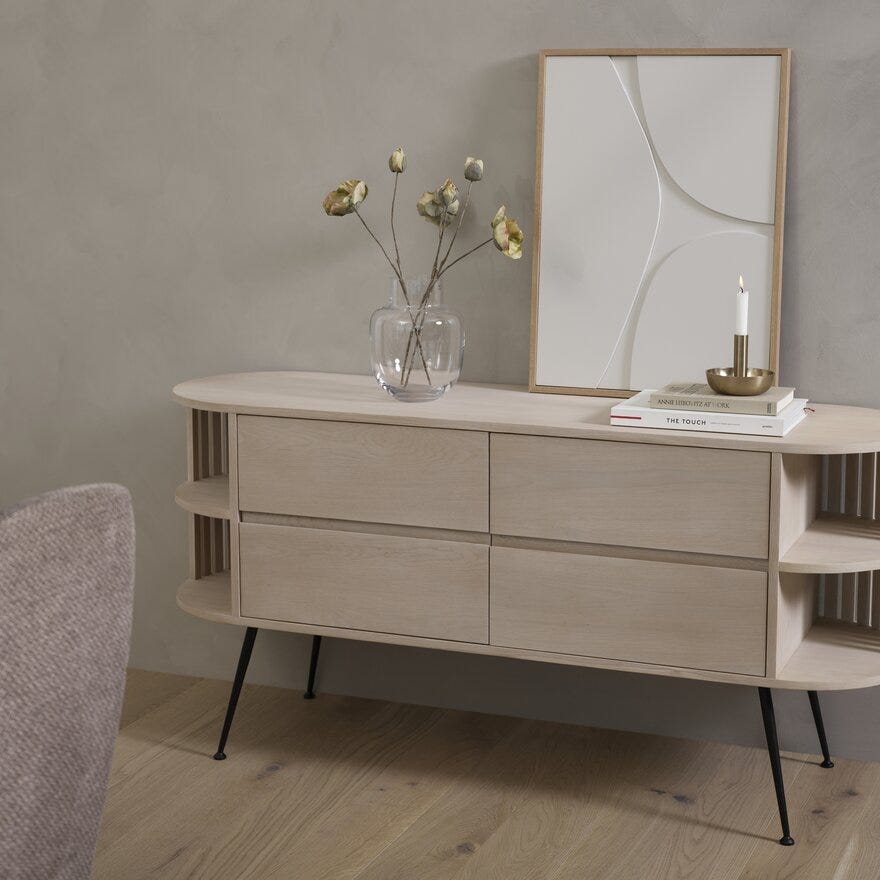 RECAP Skjenk 160x45 cm i Beige/natur