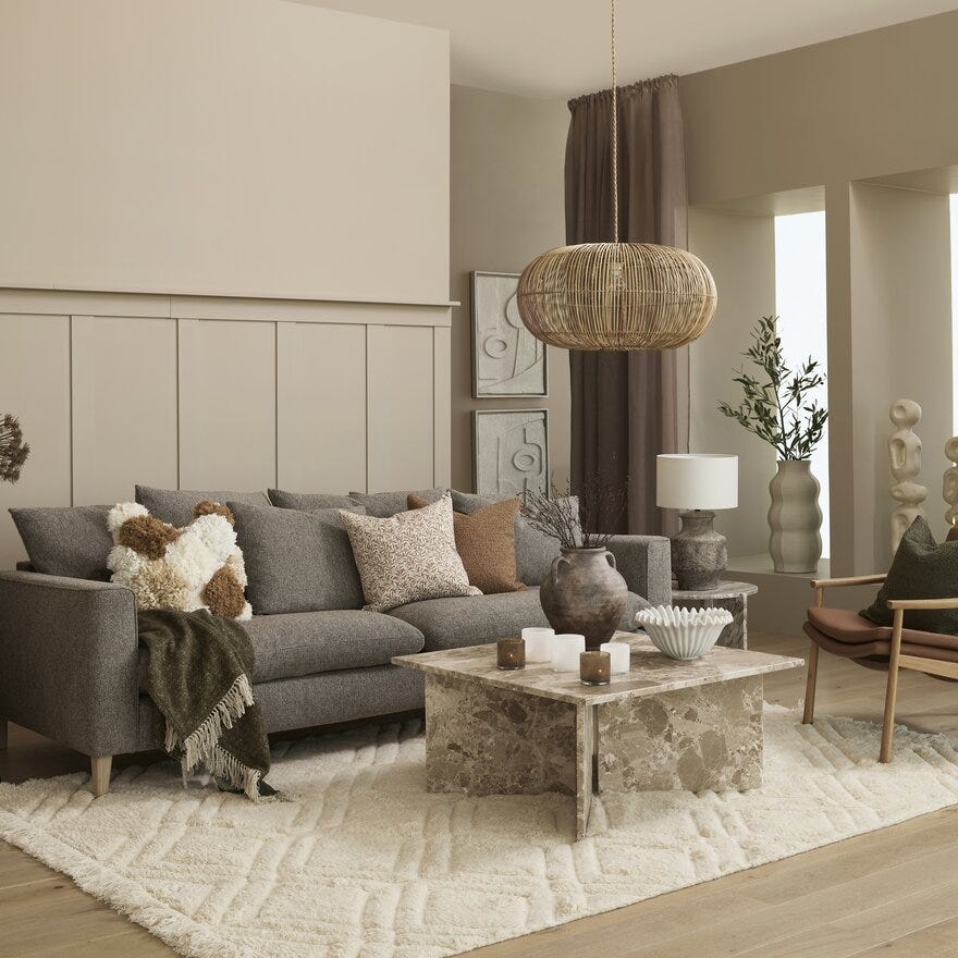 VEGA Sofabord 90x90 cm i Beige/natur