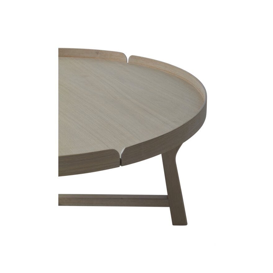 TRIESTE Sofabord Ø90 cm i Beige/natur