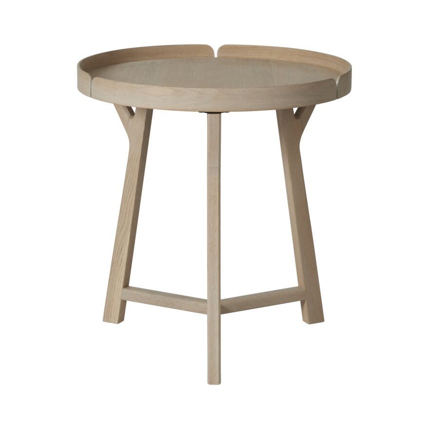 TRIESTE Sidebord Ø60 cm i Beige/natur