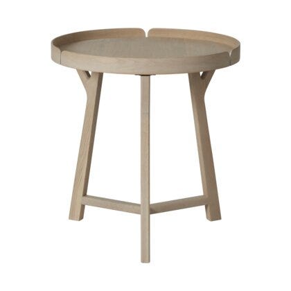 TRIESTE Sidebord Ø60 cm i Beige/natur