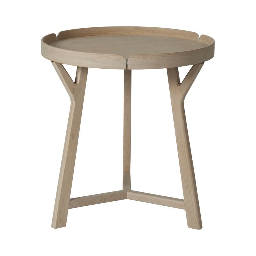 TRIESTE Sidebord Ø60 cm i Beige/natur