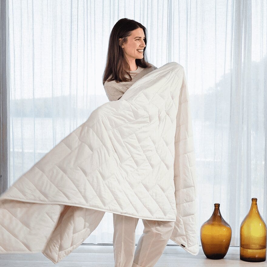 Cura Of Sweden CURA PEARL ECO Vektdyne 135x200 cm i Hvit