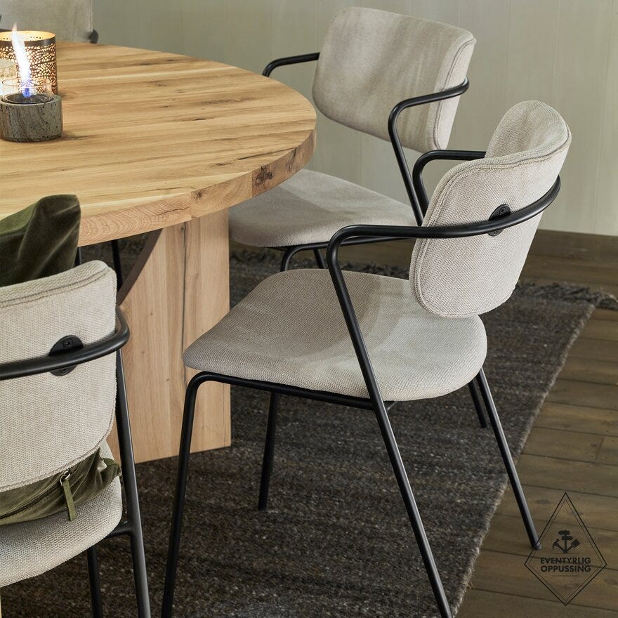 ZED Spisestol i Beige/natur