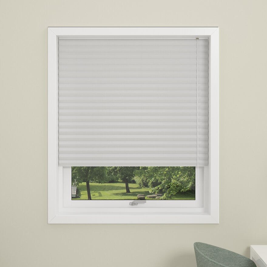 Debel DUBAI Plissegardin 80x130 cm i Hvit