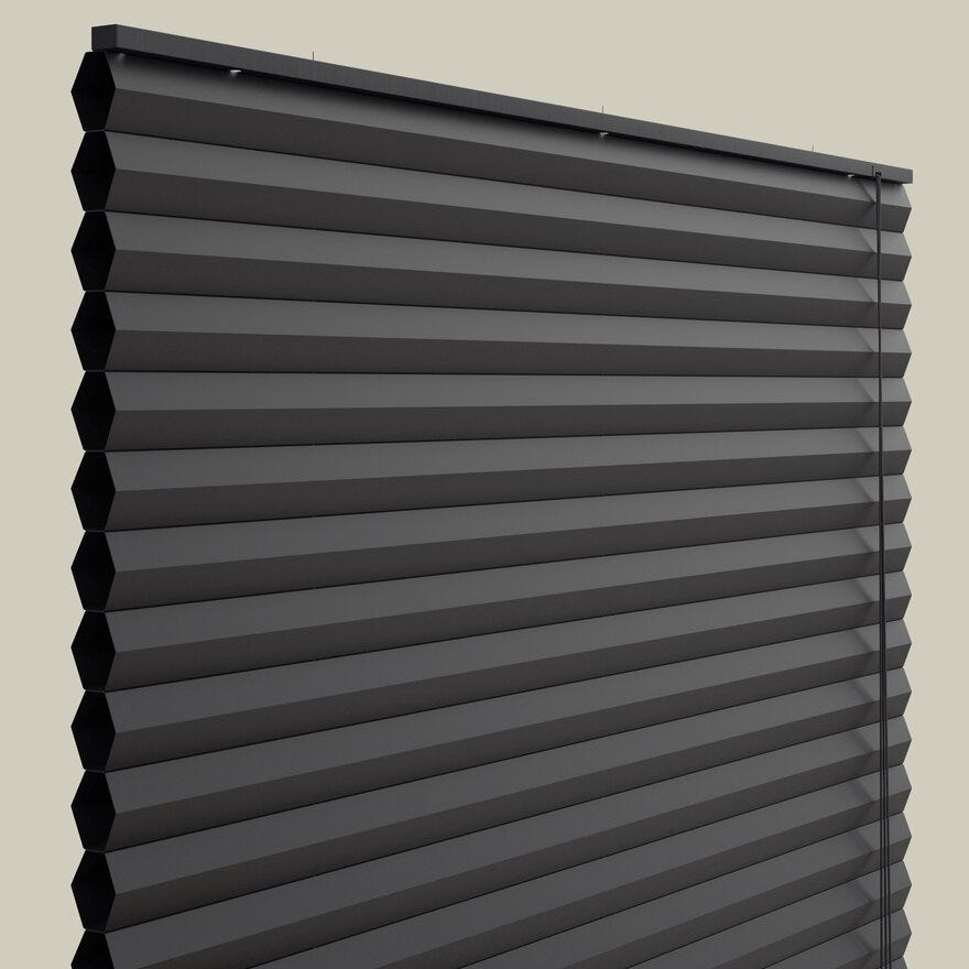 Debel DUBAI Plissegardin 60x130 cm i Svart