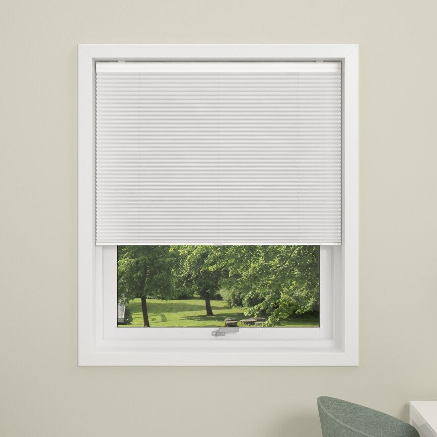 Debel TOUCH Plissegardin 140x160 cm i Hvit