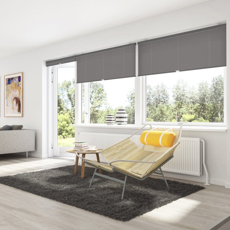 Debel TOUCH Plissegardin 100x160 cm i Grå