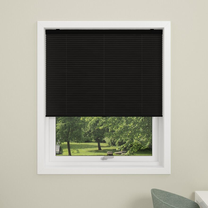 Debel TOUCH Plissegardin 90x210 cm i Svart