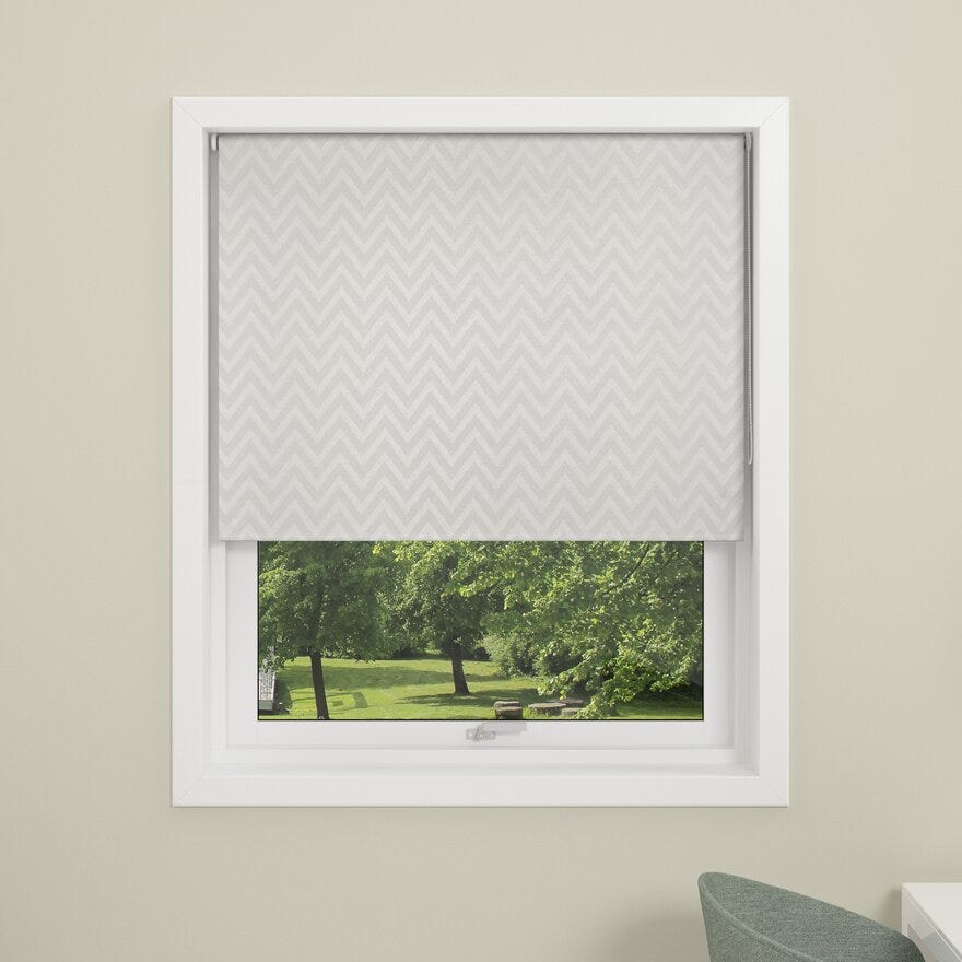 Debel ZIG ZAG Rullegardin 90x210 cm i Hvit