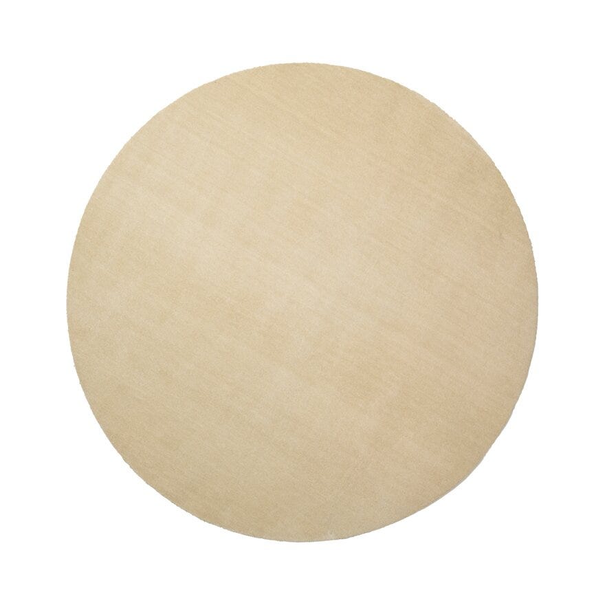 KARMA Rundt teppe Ø200 cm i Beige/natur