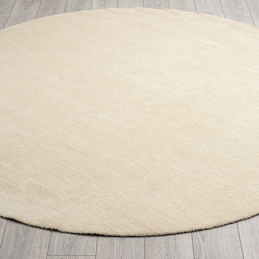 KARMA Rundt teppe Ø240 cm i Beige/natur