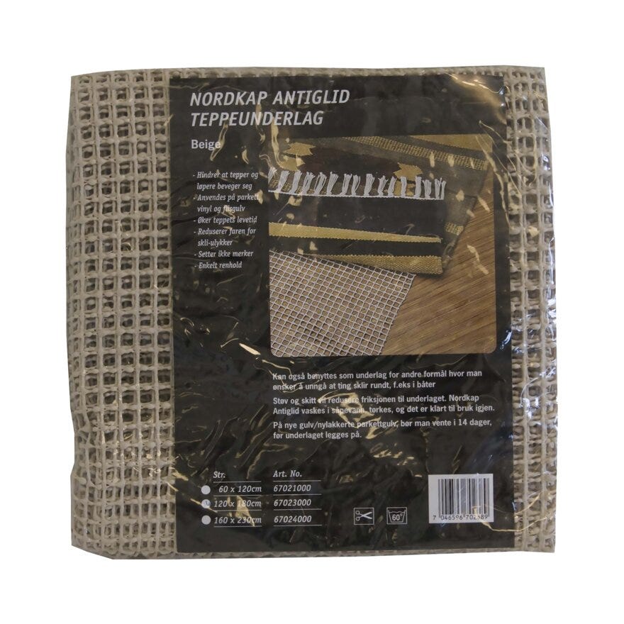 NORDKAPP Antiglid matte 60x120 cm i Beige/natur
